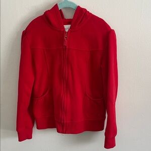 Gymboree Thick Red Zip-Front Hoodie Size Medium